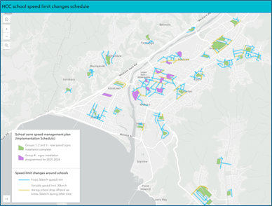 school speed change map