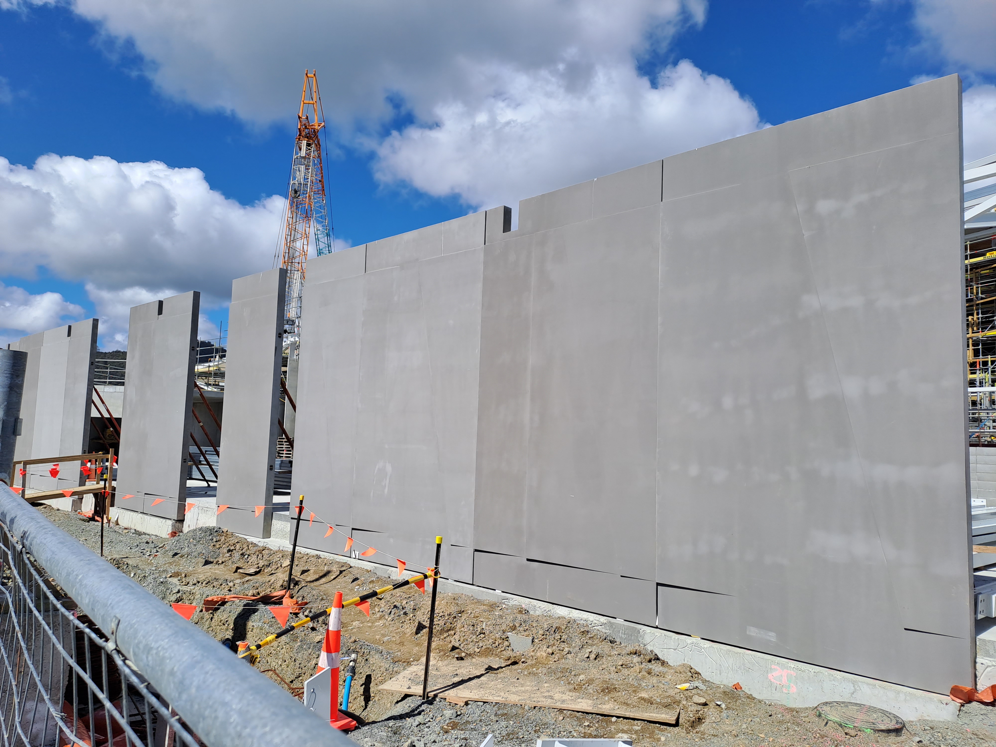 Concrete panels along Everest Avenue, Naenae.