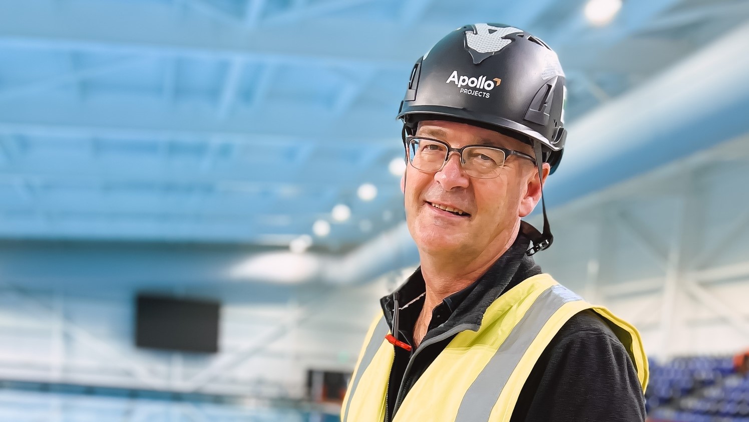 A picture of Mark Wilson in a hard hat.